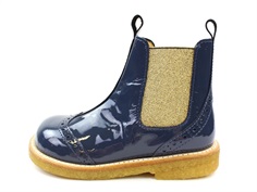 Angulus ancle boot navy/gold with hole pattern